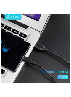 Celebrat CB-31 Portable USB To Type-C Fast Charge And Data Transmission Cable With Smart Design And Practical Fits Mobile Phone 3A /480mbps /1M - Black - pzsku/Z2627FB35D941F185BBF9Z/45/_/1731410049/4c52ac00-04d0-49dc-9aa0-2bcc427f0ba6