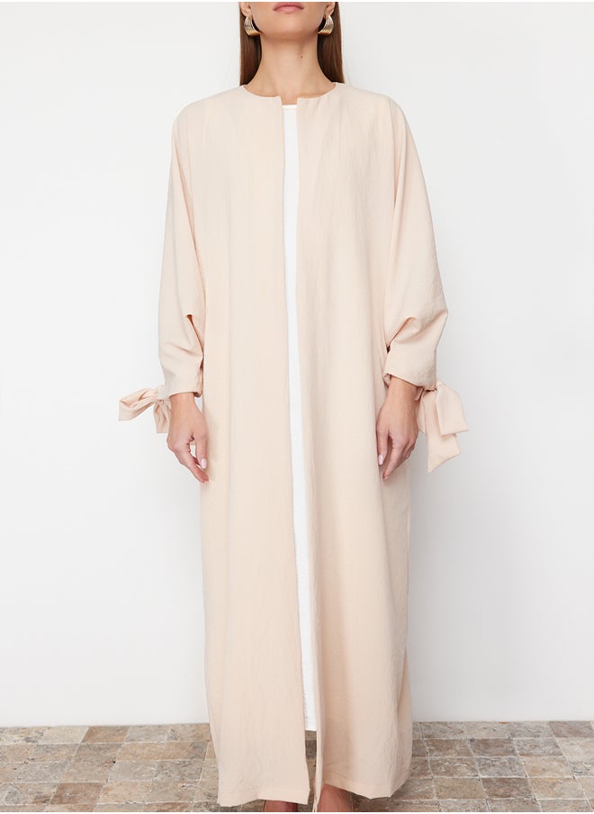 trendyol Stone Comfortable Fit Woven Aerobin Long Cap & Abaya & Abaya TCTSS24KK00005  - Image 3