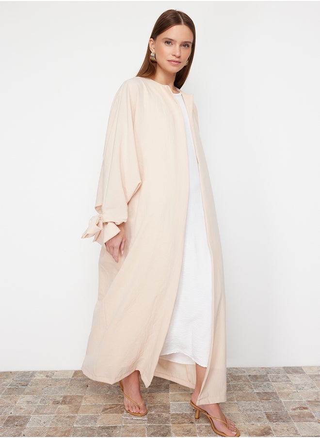 trendyol Stone Comfortable Fit Woven Aerobin Long Cap & Abaya & Abaya TCTSS24KK00005  - Image 1