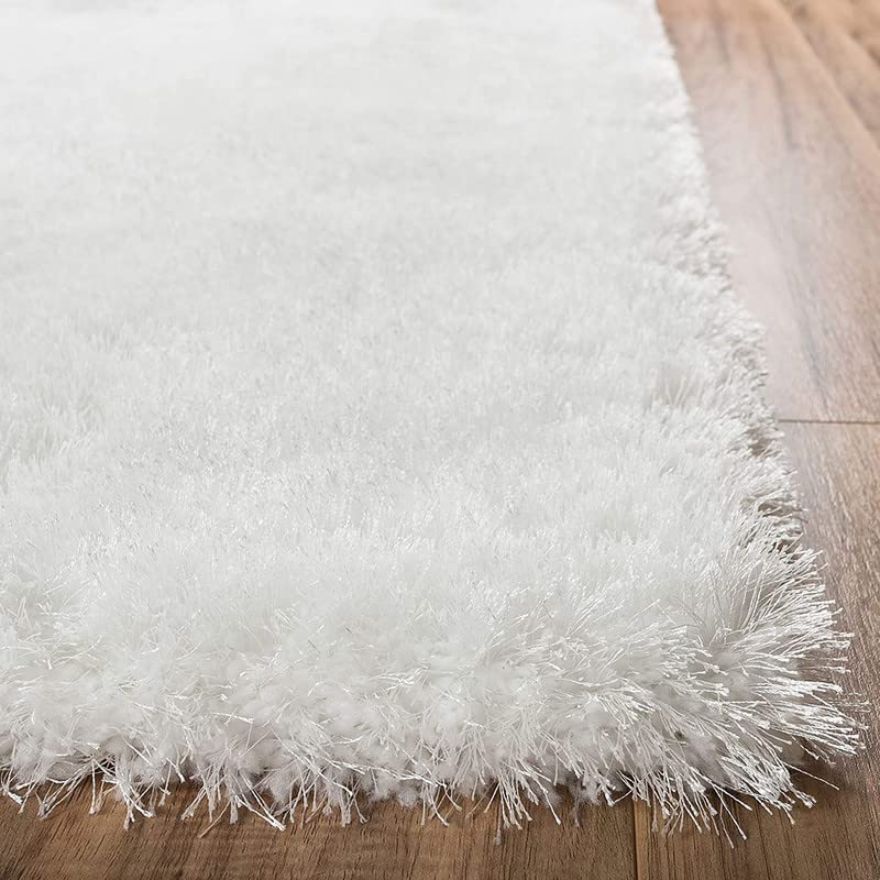 CARPET TRUCSON Shaggy Carpet for Bedroom Rugs dhurrie Soft Kalin mordarn Design Fluffy Hall Kids Rooms Shaggy Home Decorative Modern Carpets Ivory Ivory5X7 FEET - Image 2
