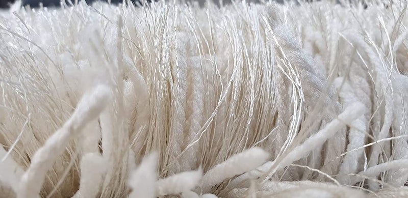 CARPET TRUCSON Shaggy Carpet for Bedroom Rugs dhurrie Soft Kalin mordarn Design Fluffy Hall Kids Rooms Shaggy Home Decorative Modern Carpets Ivory Ivory5X7 FEET - Image 3