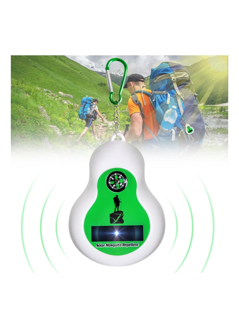 Generic - Solar-Powered Ultrasonic Mosquito Repellent with Compass - Outdoor Bug Zapper for Camping and Picnics, Hangable Electronic Insect Killer for Effective Mosquito Control. - Image 1