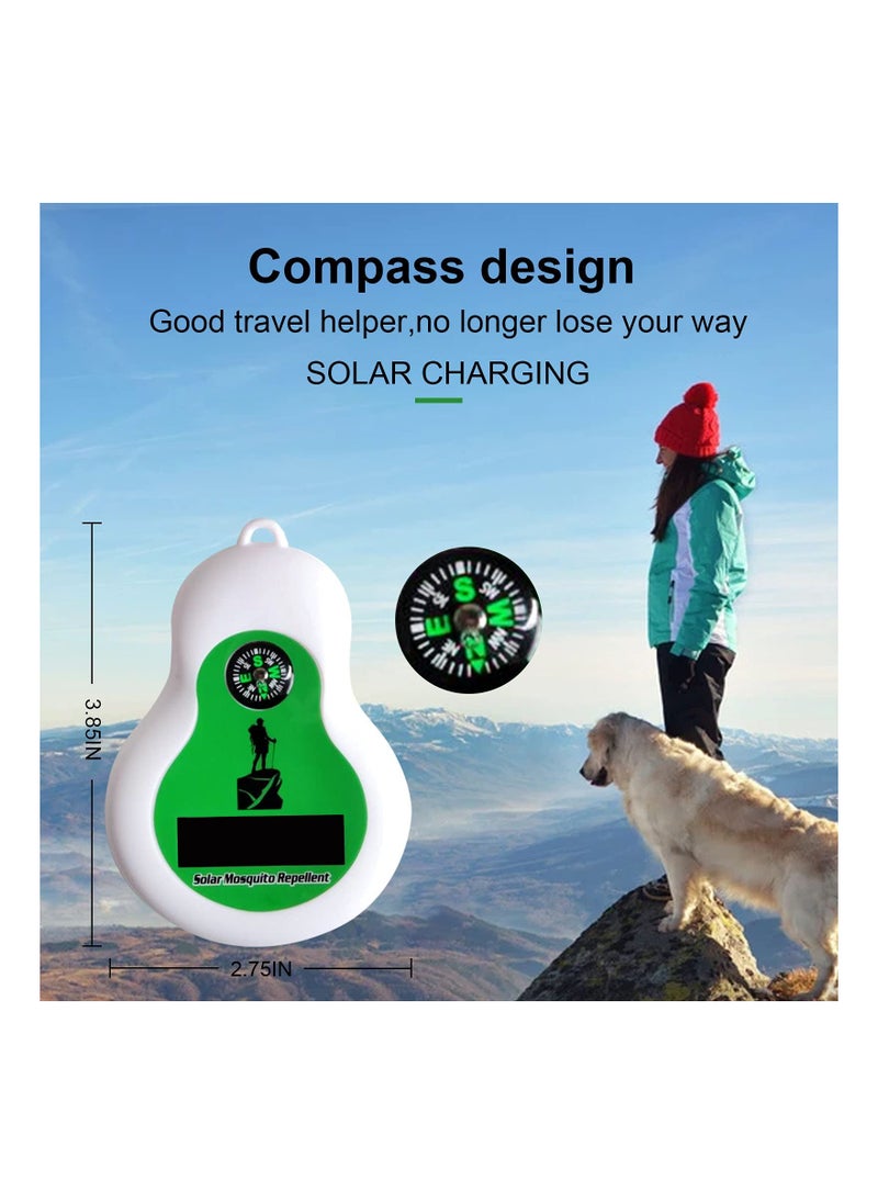 Generic - Solar-Powered Ultrasonic Mosquito Repellent with Compass - Outdoor Bug Zapper for Camping and Picnics, Hangable Electronic Insect Killer for Effective Mosquito Control. - Image 1