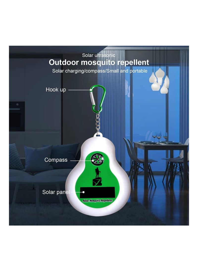 Generic - Solar-Powered Ultrasonic Mosquito Repellent with Compass - Outdoor Bug Zapper for Camping and Picnics, Hangable Electronic Insect Killer for Effective Mosquito Control. - Image 1