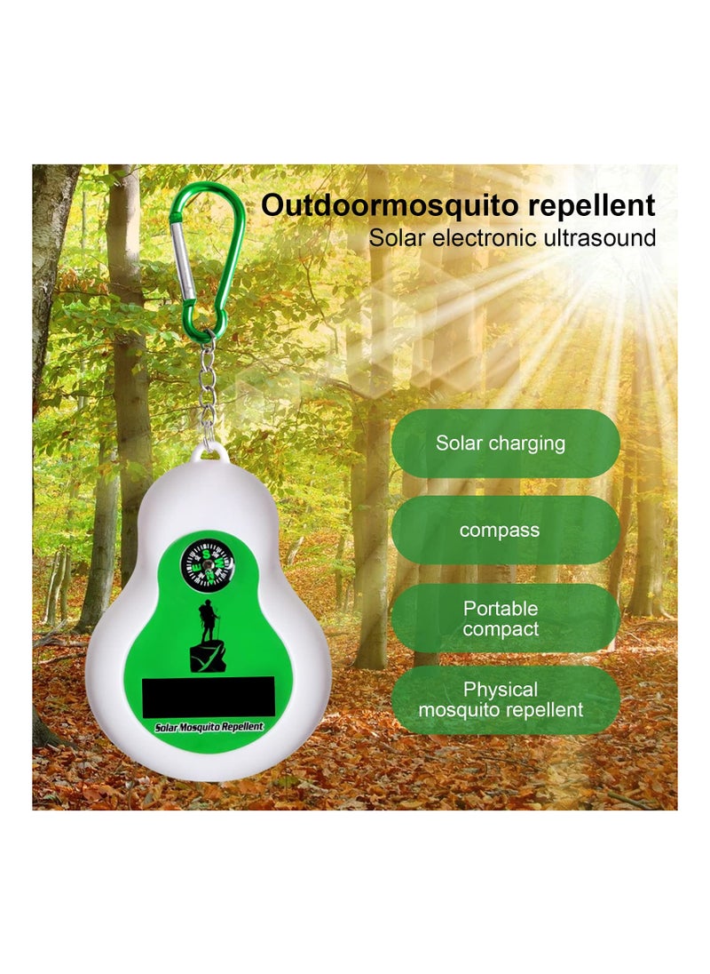 Generic - Solar-Powered Ultrasonic Mosquito Repellent with Compass - Outdoor Bug Zapper for Camping and Picnics, Hangable Electronic Insect Killer for Effective Mosquito Control. - Image 1