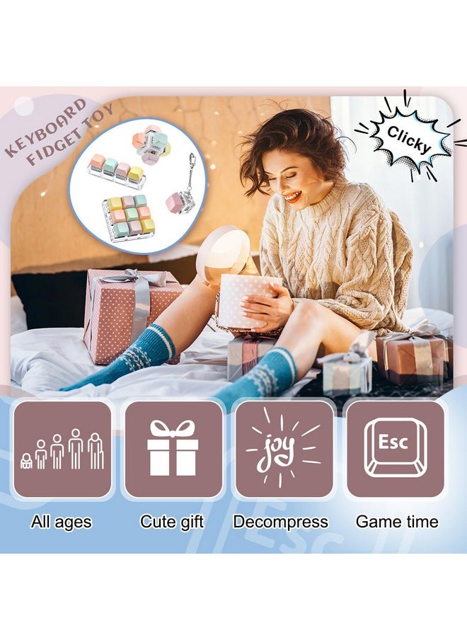 Taiyin Taiyin Decompression Toys Keyboard Clicker Toy Keyboard Cube Toy Mechanical Key Toy Keyboard Button Stress Relief for Adult Gifts to Relief Pass Time  - Image 5