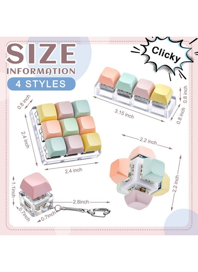 Taiyin Taiyin Decompression Toys Keyboard Clicker Toy Keyboard Cube Toy Mechanical Key Toy Keyboard Button Stress Relief for Adult Gifts to Relief Pass Time  - Image 2