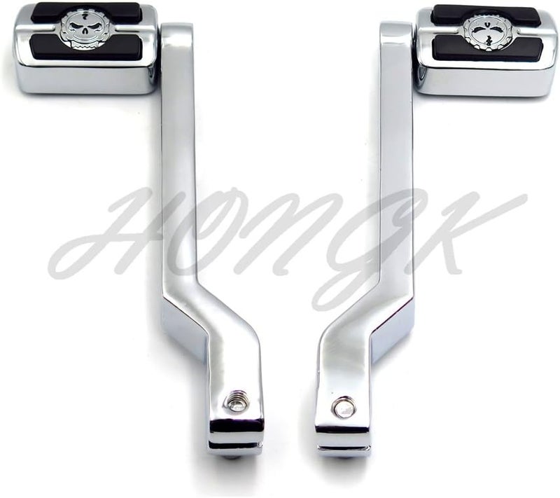 HONGK Chrome Aluminum Heel/Toe Shift Levers with Skull Shifter Pegs for Harley Davidson Heritage Softail FLST 1986-later - Image 2