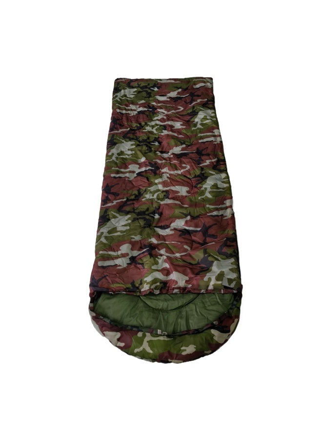 JH Adult Dirt-isolation Sleeping Bag With Hood Spring Autumn Winter Outdoor Camping - Image 1