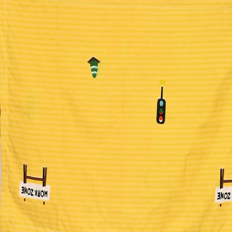 Shivi Creation Skin Friendly Ultrasoft Prime Collection Kids Printed Flat 1 Double Bedsheet with 2 Pillow Covers Size 90 x 100 Inch Firoji Yellow Work Zone Kidzee2  - Image 4