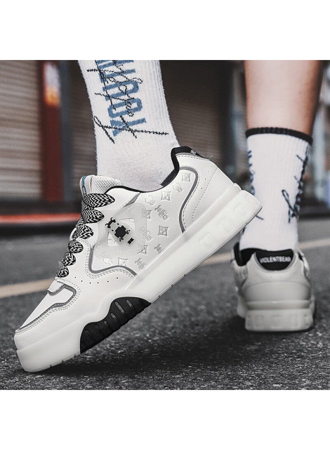 Violentbear Men's Summer Breathable Casual Board Shoes Trendy High-value All-match Low-top Popcorn Stepping-on Feeling Women's Shoes - Image 1