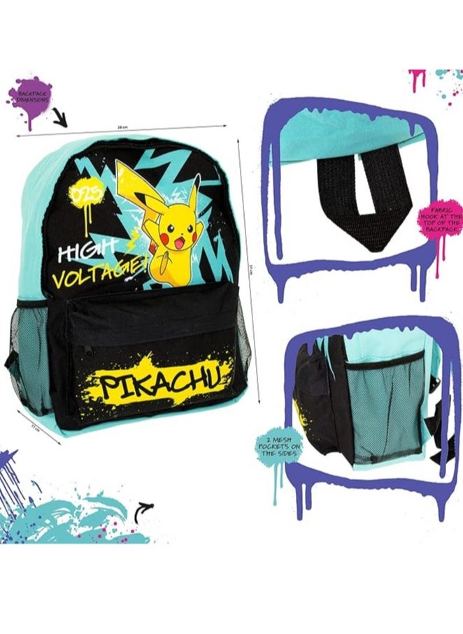 Generic - Pokemon Backpack Kids School Bags Pokemon Rucksack Back to School Backpack for Boys & Girls Pikachu Large Backpack for School - Image 1