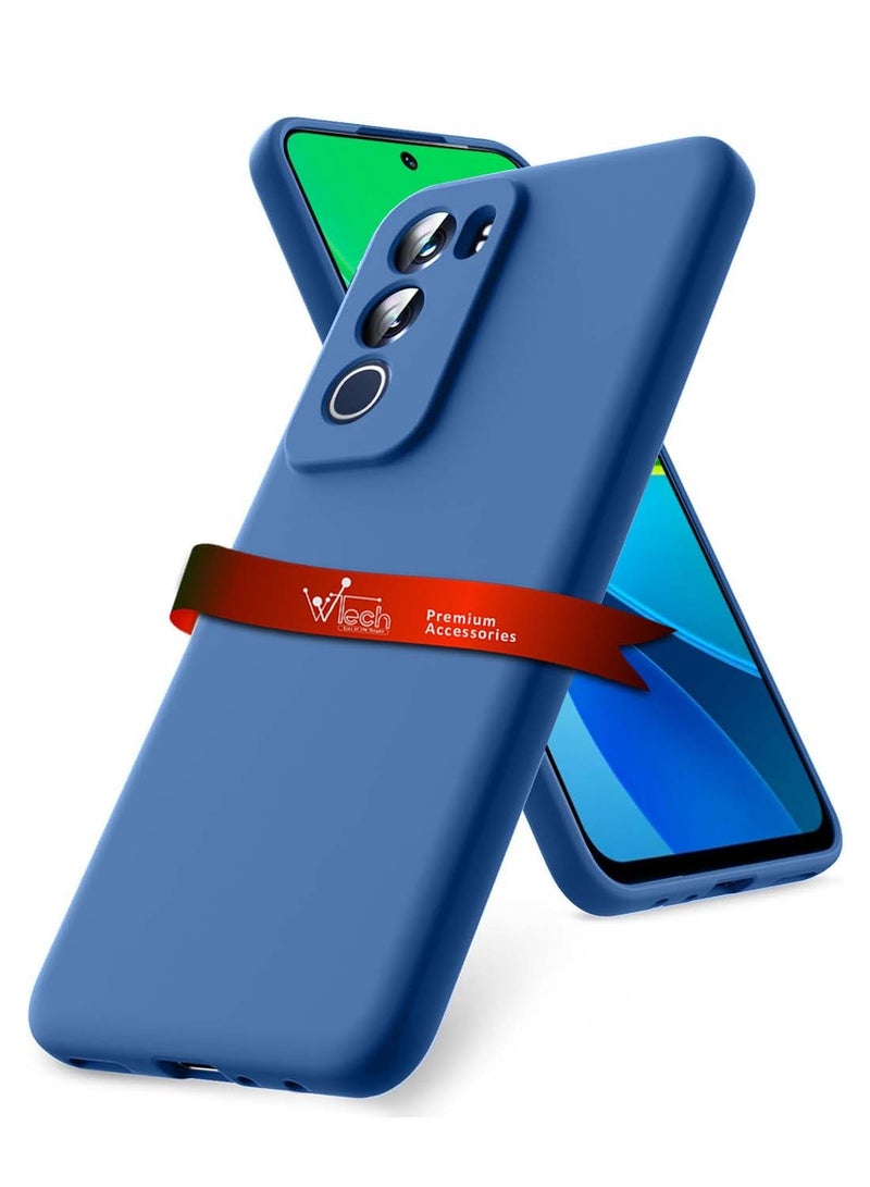 Wtech vivo Y19s 4G 2024 Premium Liquid Silicone Case Cover - Blue - Image 1