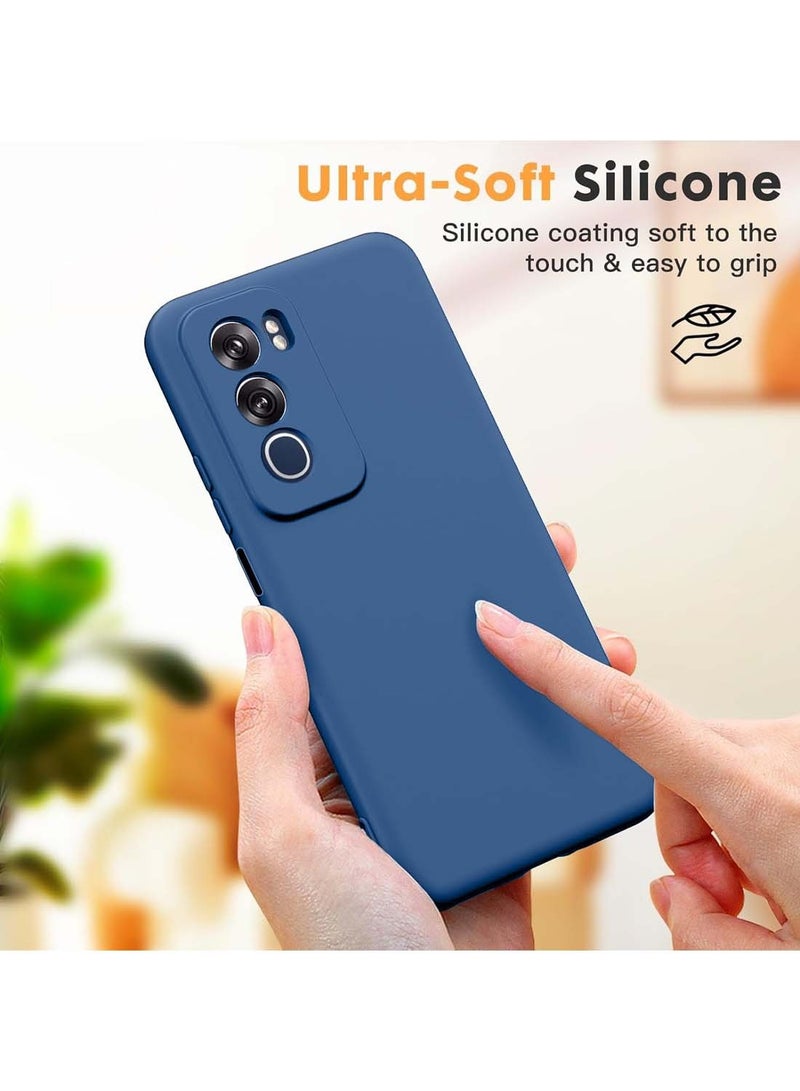 Wtech vivo Y19s 4G 2024 Premium Liquid Silicone Case Cover - Blue - Image 2