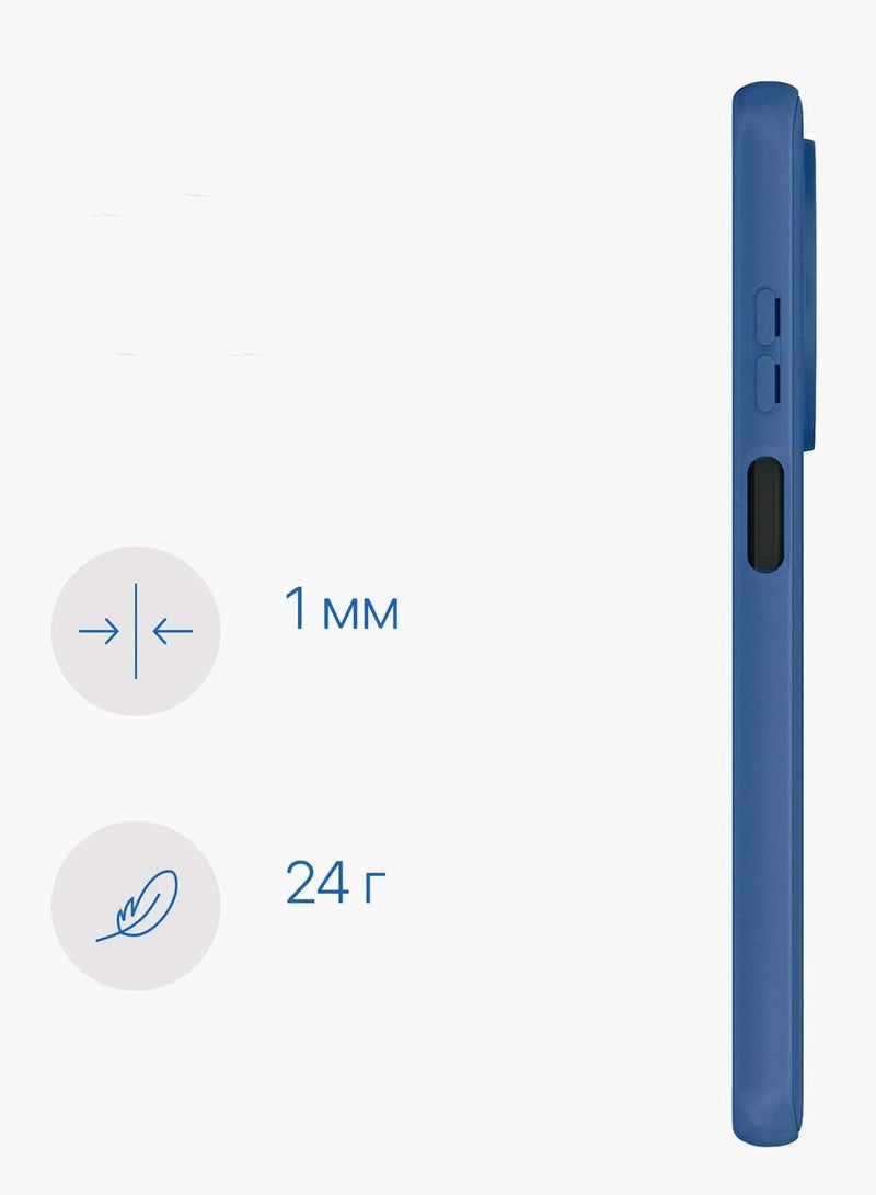 Wtech vivo Y19s 4G 2024 Premium Liquid Silicone Case Cover - Blue - Image 4