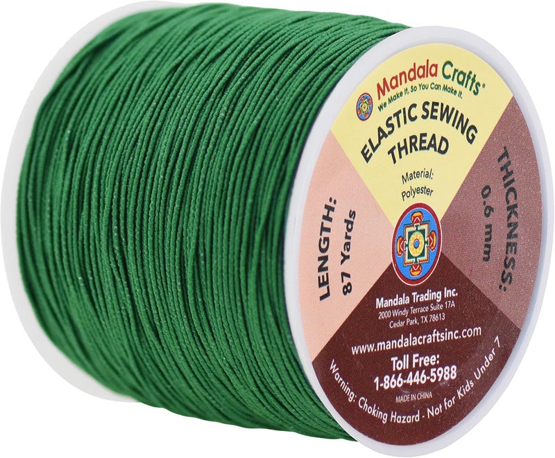 Mandala Crafts Assorted Colors Shirring Elastic Thread for Sewing, Knitting, Smocking, and DIY Crafts - 87 X 10 Yards 0.6mm Fine Thin Stretch Thread for Sewing Machines - Image 3