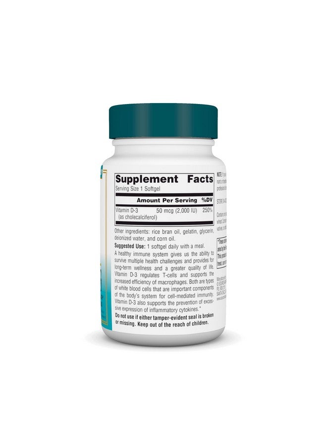 Source Naturals Source Naturals Wellness Vitamin D-3 2000 iu Bioactive Form for Immune Health* - 200 Softgels  - Image 2