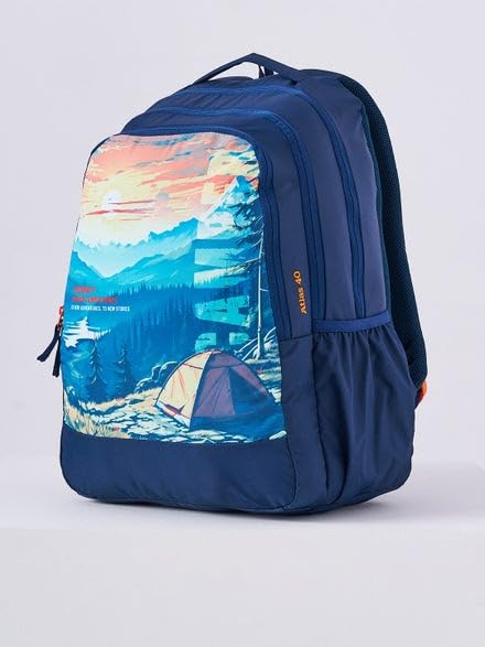 wildcraft Stylish Polyester Unisex Backpack | Atlas 40 Durable & Lightweight backpack for Men & Women | Backpack for Office, Gym, Travel - 40 Litre, Navy - Image 3