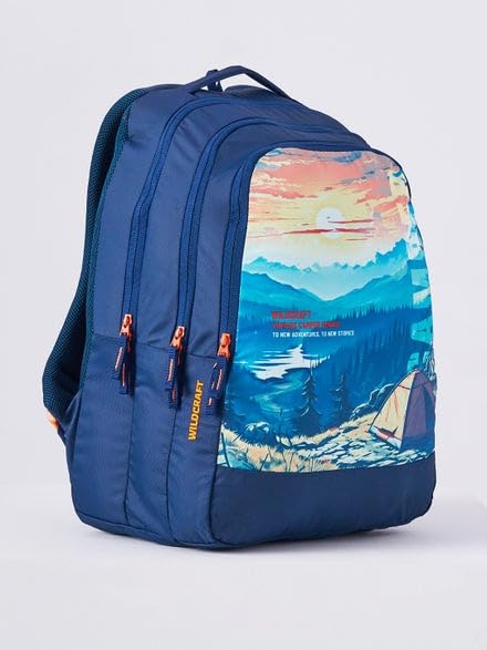 wildcraft Stylish Polyester Unisex Backpack | Atlas 40 Durable & Lightweight backpack for Men & Women | Backpack for Office, Gym, Travel - 40 Litre, Navy - Image 4