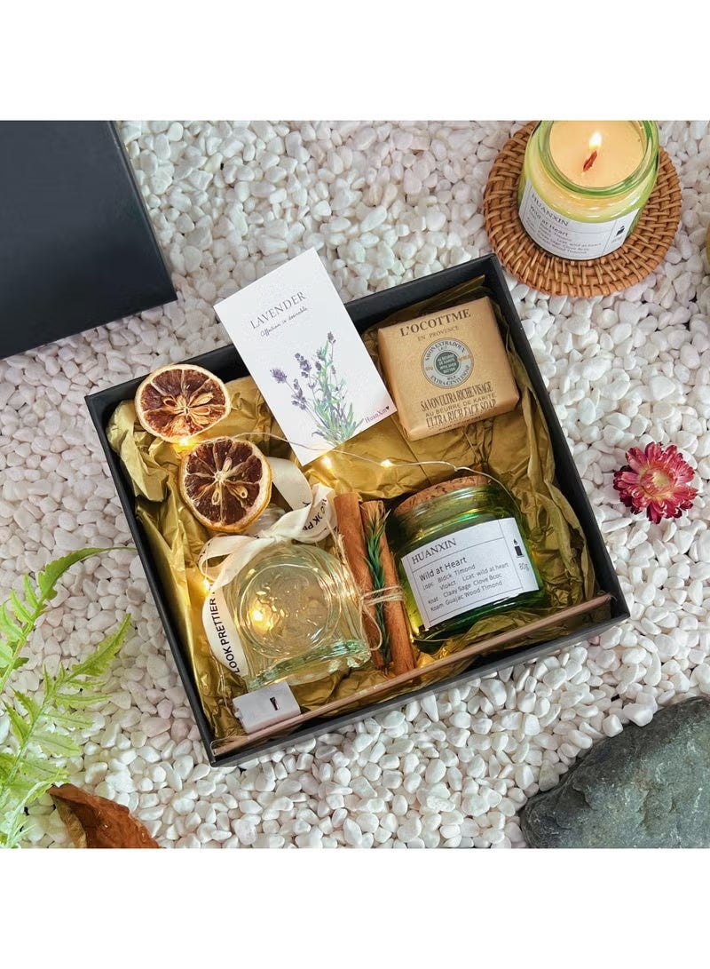 SKT Shiketro Freesia Aromatherapy Gift Basket for Women - Birthday Gift Box, Greeting Gift Box, Unique Women's Gift Ideas, Gift for Mother, Sister, Best Friend, Wife, or Gift for Colleague, Teacher, or Nurse - Image 1