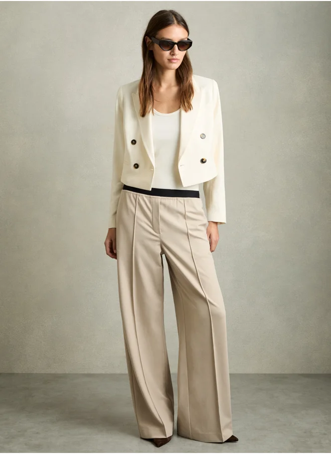 REISS Waistband Wide Leg Trouser
