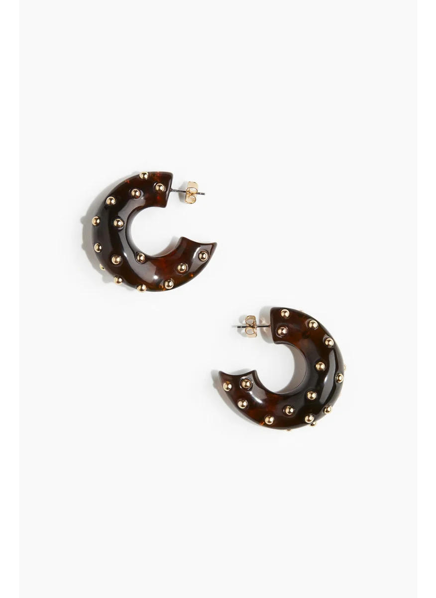 H&M Studded Hoop Earrings