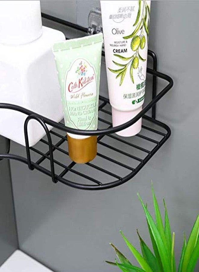 Dayish Faucet Storage Soap Sponge Dish Hanging Holder Metal Sink Caddy Organizer Drainer Clamp Rack (Corner Shelf) - Image 3
