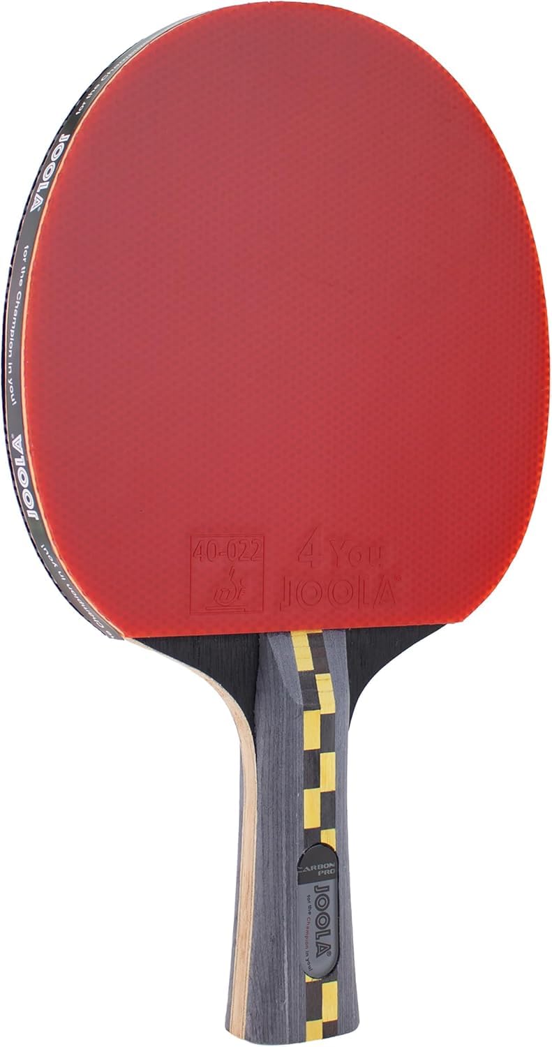 JOOLA Carbon Pro Professional Ping Pong Paddle - Racket with Carbonwood Technology & Red/Black JOOLA 4 You Rubber - Table Tennis Racket Designed for Speed - Image 1