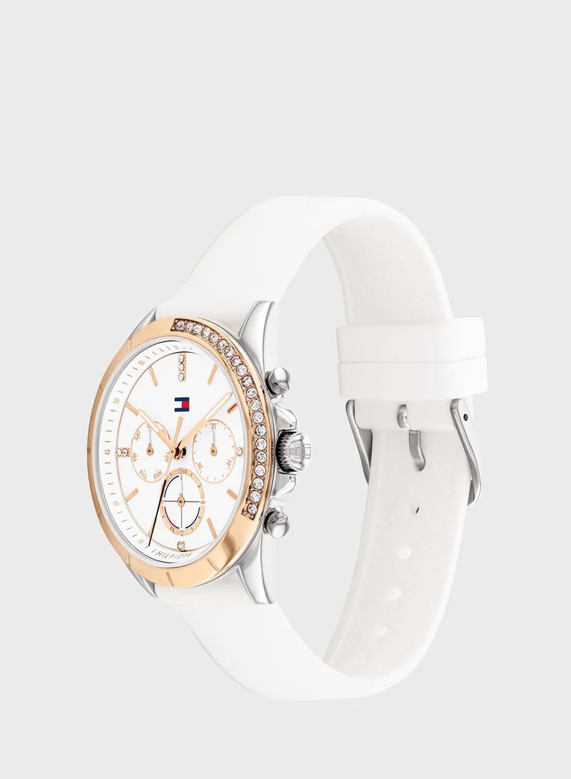 TOMMY HILFIGER White Silicone Analog Watch