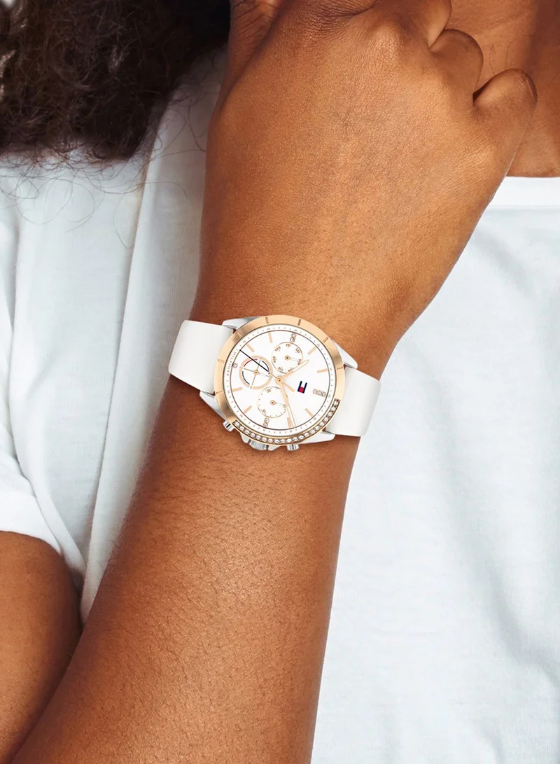 TOMMY HILFIGER White Silicone Analog Watch