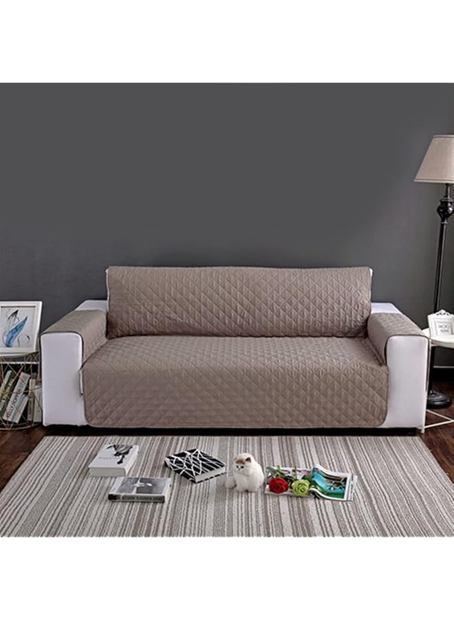 The Bros غطاء أريكة مقاوم للماء 1/2/3 مقاعد مبطن مضاد للتآكل للأرائك للكلاب والحيوانات الأليفة والأطفال وكراسي الاسترخاء (اللون: كاكي، الحجم: 3 مقاعد) - Image 1