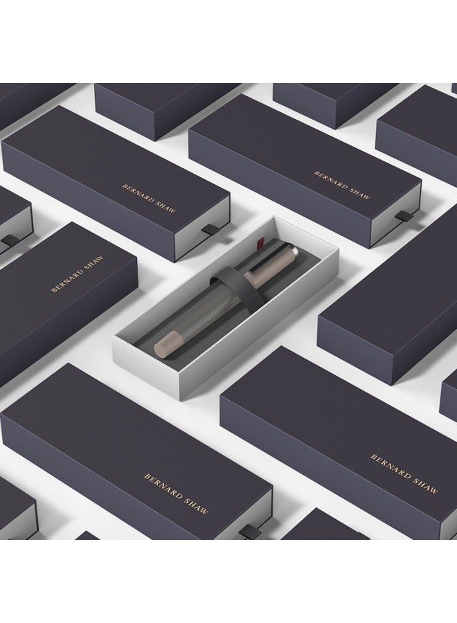 Bernard Shaw [lantern] Fountain Pen, High-end Luxury, Winter Gray, Single Pen Gift Box, Premium Business Office Signing Pen, Teacher Gift For Women And Men, Popular Product