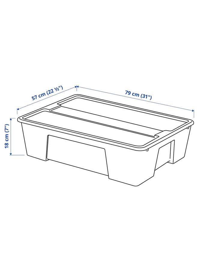 erorex Box with lid, transparent, 79x57x18 cm/55 l - Image 4