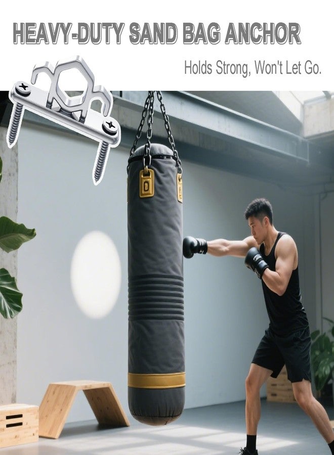 WOCHOLL Resistance Band Wall Anchors Heavy Duty Wall Mount Workout Anchors for Exercise Bands, Space-Saving Home Gym Workouts, Strength Training, Durable Steel Construction (3, Silver) - Image 5