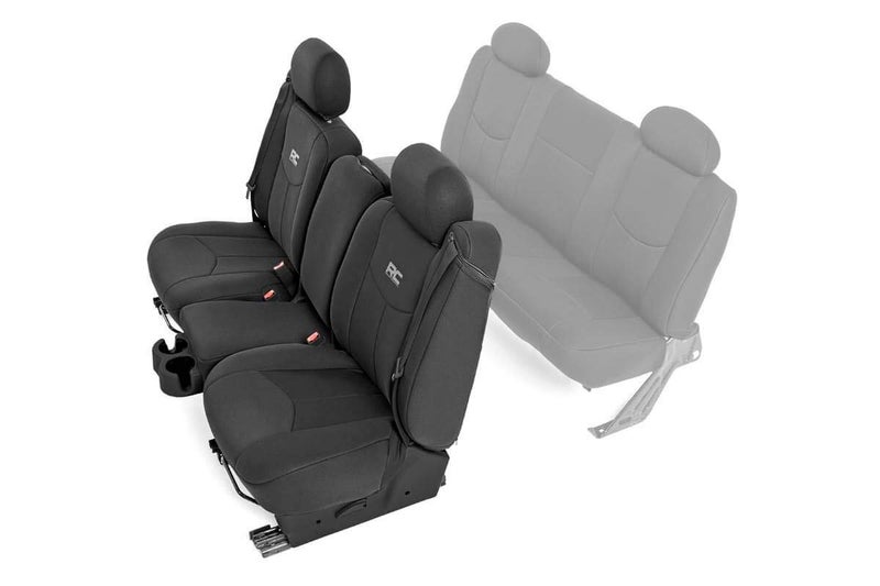 Rough Country Front Neoprene Seat Covers for 1999-2006 Chevy/GMC 1500-91013, Black - Image 1