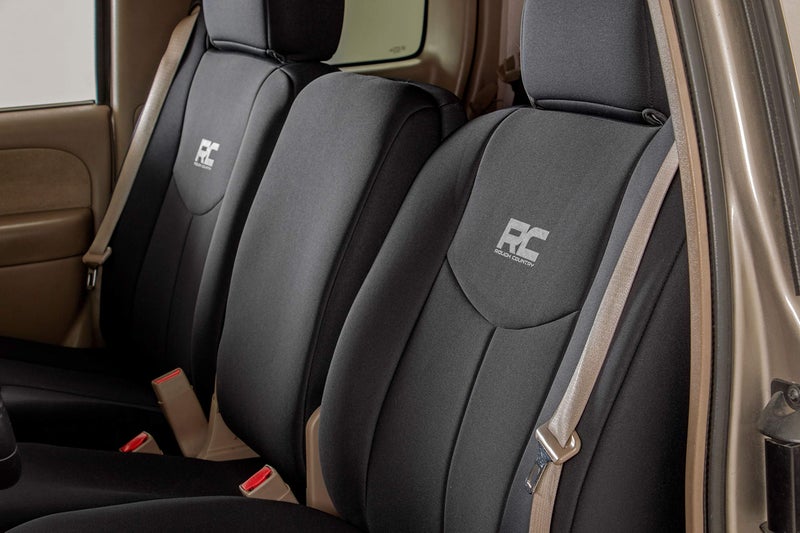 Rough Country Front Neoprene Seat Covers for 1999-2006 Chevy/GMC 1500-91013, Black - Image 3
