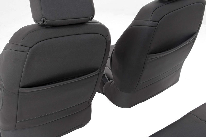 Rough Country Front Neoprene Seat Covers for 1999-2006 Chevy/GMC 1500-91013, Black - Image 4