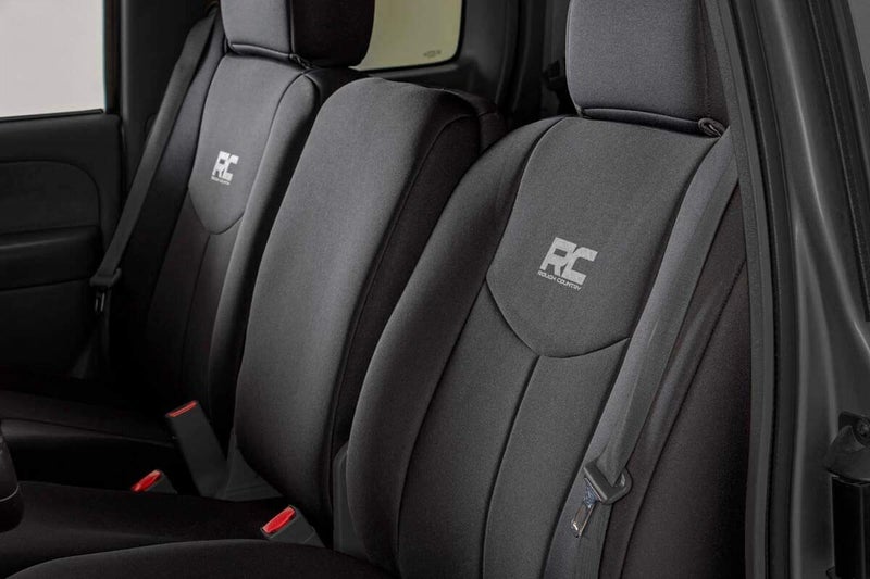 Rough Country Front Neoprene Seat Covers for 1999-2006 Chevy/GMC 1500-91013, Black - Image 2