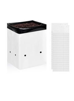 Generic Film Grow Bag, 1 Gallon Plastic Bags, Black and White Plant Nursery Seeding Bags for Vegetable Flower Plant, Suitable Potting Seedlings, Rooting  - Image 2