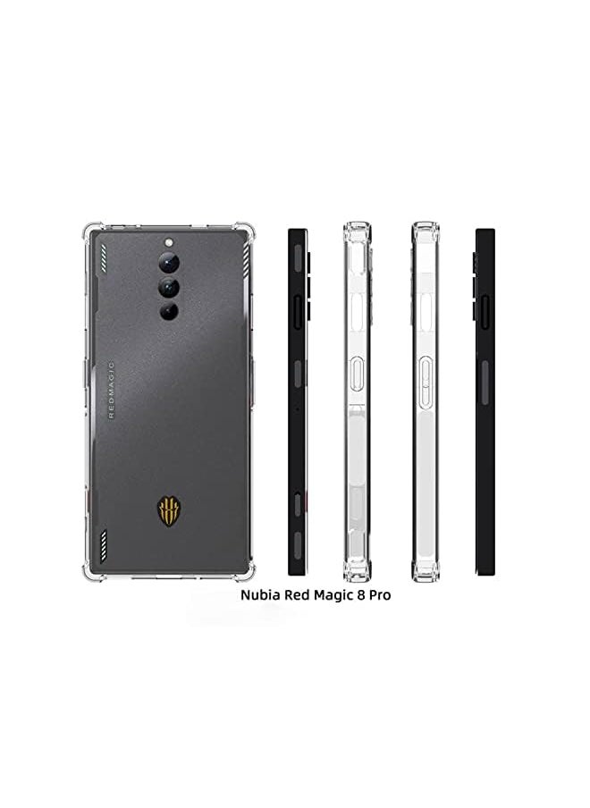 Zaboon - 1 2Pcs Compatible With Zte Nubia Red Magic 8 Pro Case And Screen Protector Hydraulic Film High Quality Soft Scratch Proof Transparent Cover Clear - Image 1