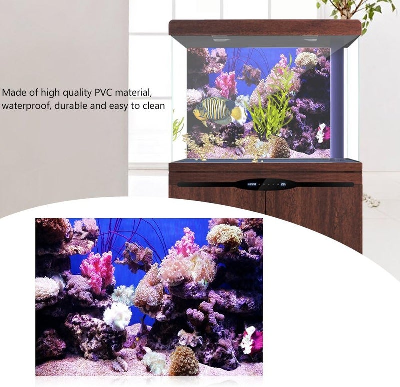 3D Effect Adhesive Seaworld Poster, Aquarium Fish Tank Decoration, Realistic PVC Sticker with Self - Adhesive Backing, and Durable for Freshwater Saltwater Tanks (91 * 50cm) - Image 5