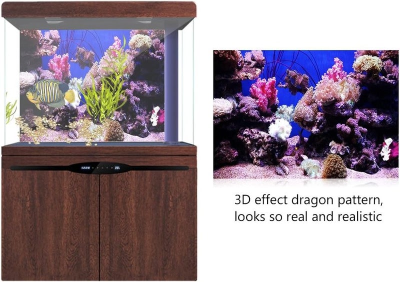 3D Effect Adhesive Seaworld Poster, Aquarium Fish Tank Decoration, Realistic PVC Sticker with Self - Adhesive Backing, and Durable for Freshwater Saltwater Tanks (91 * 50cm) - Image 3