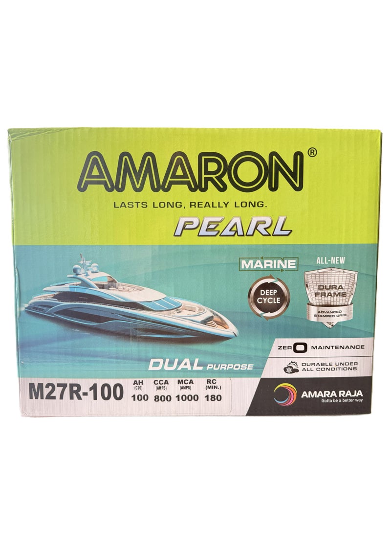 Amaron Marine / RV Deep-Cycle Battery 12V 100AH M27R-100 - Image 1