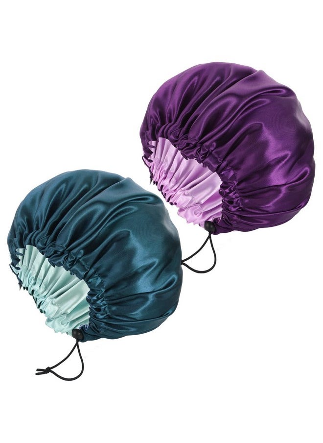 2 Pack Satin Bonnet Silk Bonnet For Sleeping, Adjustable Double Layer Satin Bonnet For Natural And Curly Hair Silk Cap Hair Bonnet For Sleeping - pzsku/Z2628BFC7064A16AF76ECZ/45/_/1730726738/f1749c53-40a6-484c-a742-ada35261bb30