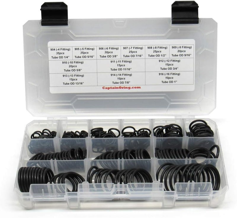 Captain O-Ring BOSS Hydraulic SAE 900 O-Ring Seal Kit (Buna-N 70, 255 Piece Kit) - Image 1