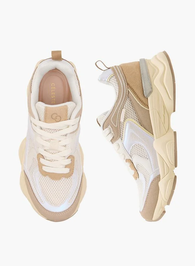 سيليست Women Mesh Panel Lace-Up Sneakers