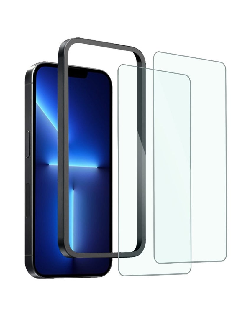 Techie - Apple iPhone 13 Pro Max Screen Protector, Super Clear Gorilla Glass with Easy Installation Auto Alignment Frame, 9H Tempered Glass, Bubble-Free, Case-Friendly - 2 Pack - Image 1