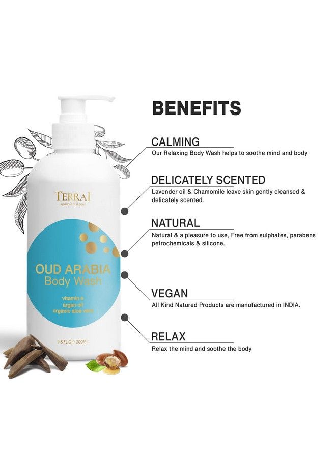 TERRAI Arabic Oud Body Wash With Vitamin E & Cedarwood Oil Antiinflammatory Antiodour Hydrate Replenish & Rejuvenate Your Skin For Men & Women 200Ml - Image 3