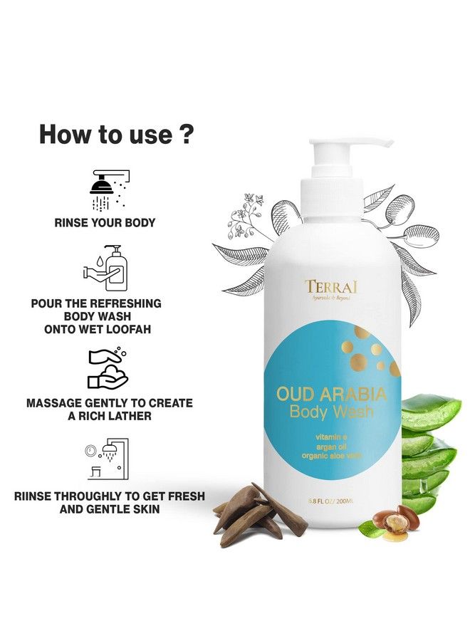 TERRAI Arabic Oud Body Wash With Vitamin E & Cedarwood Oil Antiinflammatory Antiodour Hydrate Replenish & Rejuvenate Your Skin For Men & Women 200Ml - Image 4