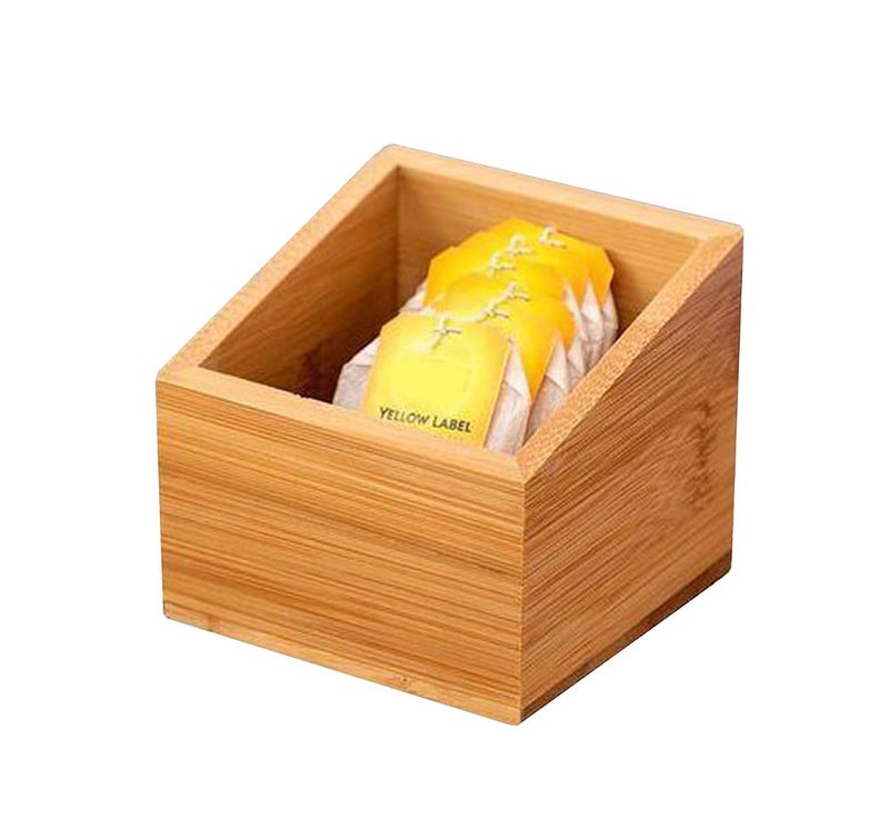 123Arts Wooden Sugar Packet Holder Tea Bag Holder Sugar Coffee Bag Storage Box